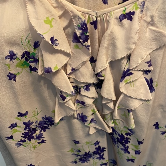 Gorgeous silk blush and purple floral cami from REBECCA TAYLOR - Picture 7 of 7